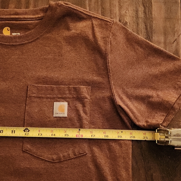 Carhartt Oiled Walnut Heather Full Zip Hoodie and Tee - Picture 8 of 11